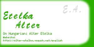 etelka alter business card